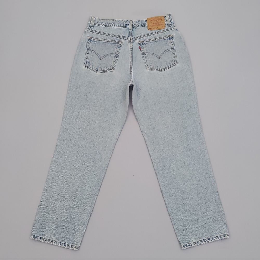 Vintage Levi's 512 Jeans Size 13 Juniors Slim Fit Straight Leg Distressed Denim